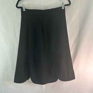 Vintage Valentino split hem skirt scallop hem minimalist old money virgin wool